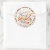 Bakery Store Pastry Chef Dessert Sweets Cake Baker ラウンドシール (バッグ)