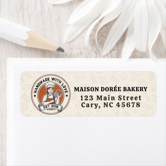 Bakery Store Pastry Chef Dessert Sweets Cake Baker ラベル (インサイチュ)