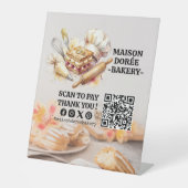 Bakery Store Pastry Chef Dessert Sweets Cake Baker 台座サイン (正面)