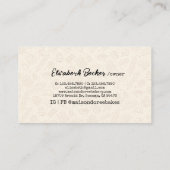 Bakery Store Pastry Chef Dessert Sweets Cake Baker 名刺 (裏面)