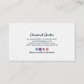 Bakery Store Pastry Chef Dessert Sweets Cake Baker 名刺 (裏面)