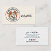 Bakery Store Pastry Chef Dessert Sweets Cake Baker 名刺 (正面/裏面)