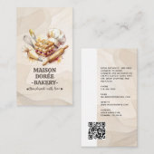 Bakery Store Pastry Chef Dessert Sweets Cake Baker 名刺 (正面/裏面)