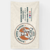 Bakery Store Pastry Chef Dessert Sweets Cake Baker 横断幕 (縦)