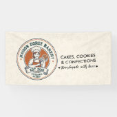 Bakery Store Pastry Chef Dessert Sweets Cake Baker 横断幕 (横)