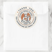 Bakery Store Pastry Chef Dessert Sweets Thank You ラウンドシール (バッグ)