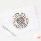 Bakery Store Pastry Chef Dessert Sweets Thank You ラウンドシール (封筒)