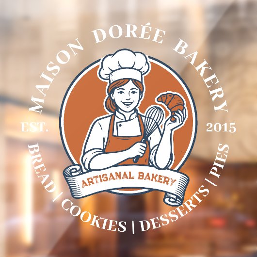 Bakery Store Pastry Chef Desserts Baking Catering ウィンドウサイン (シート2)