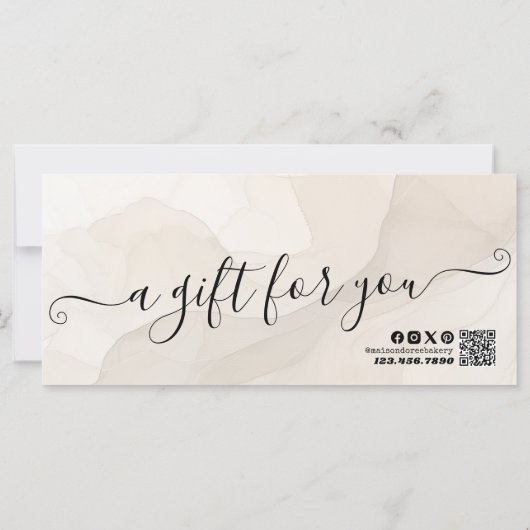 Bakery Store Pastry Chef Desserts Gift Certificate (裏面)