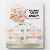 Bakery Store Pastry Chef Desserts Menu Price List フォトプラーク (正面)