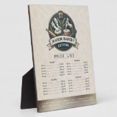 Bakery Store Pastry Chef Desserts Menu Price List フォトプラーク (側面)