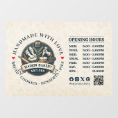 Bakery Store Pastry Chef Desserts Opening Hours ウィンドウサイン (シート)