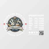 Bakery Store Pastry Chef Desserts Opening Hours ウィンドウサイン (シート)