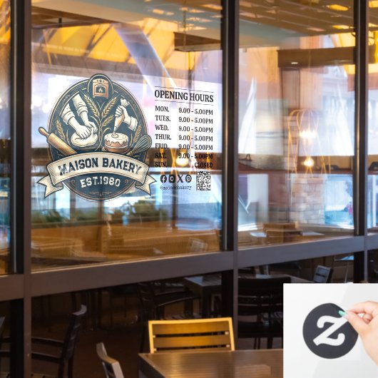 Bakery Store Pastry Chef Desserts Opening Hours ウィンドウサイン (レストラン窓)