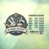 Bakery Store Pastry Chef Desserts Opening Hours ウィンドウサイン (シート3)