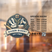Bakery Store Pastry Chef Desserts Opening Hours ウィンドウサイン (シート2)