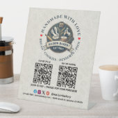 Bakery Store Pastry Chef Desserts QR Code Pay Here 台座サイン (インサイチュ)