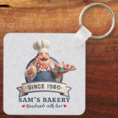 Bakery Store Pastry Chef Desserts Sweets Cake Shop キーホルダー (裏面)