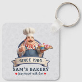 Bakery Store Pastry Chef Desserts Sweets Cake Shop キーホルダー (裏面)