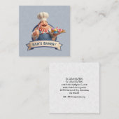 Bakery Store Pastry Chef Desserts Sweets Cake Shop スクエア名刺 (正面/裏面)