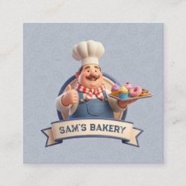 Bakery Store Pastry Chef Desserts Sweets Cake Shop スクエア名刺