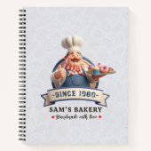 Bakery Store Pastry Chef Desserts Sweets Cake Shop ノートブック (正面)