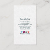 Bakery Store Pastry Chef Desserts Sweets Cake Shop 名刺 (裏面)