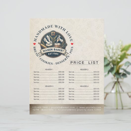 Bakery Store Pastry Chef Menu Price List Pay Here (スタンド正面)