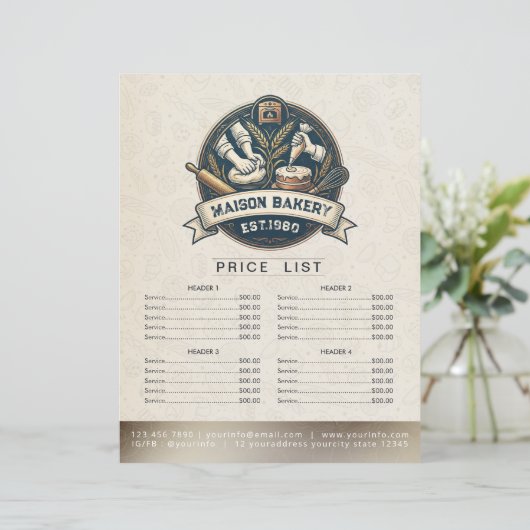 Bakery Store Pastry Chef Menu Price List Pay Here (スタンド正面)