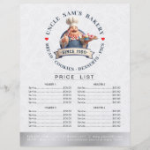 Bakery Store Pastry Chef Menu Price List Pay Here (正面)