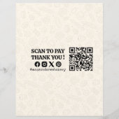 Bakery Store Pastry Chef Menu Price List Pay Here (裏面)