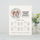 Bakery Store Pastry Chef Menu Price List Pay Here (スタンド正面)