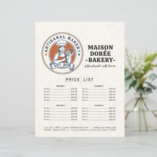 Bakery Store Pastry Chef Menu Price List Pay Here (スタンド正面)