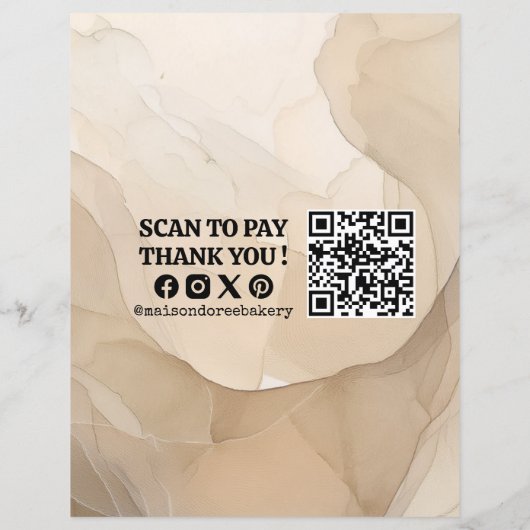 Bakery Store Pastry Chef Menu Price List Pay Here (裏面)