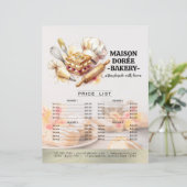 Bakery Store Pastry Chef Menu Price List Pay Here (スタンド正面)