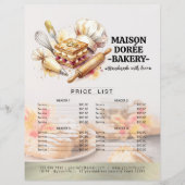 Bakery Store Pastry Chef Menu Price List Pay Here (正面)