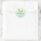 Bakery Thank You Sticker Custom Mint Green Design ラウンドシール (バッグ)
