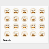 Bakery Thank You Sticker - Loaf of Bread Design ラウンドシール (シート)
