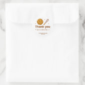 Bakery Thank You Stickers Cookie and Whisk Design ラウンドシール (バッグ)