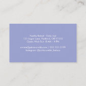 Bakery Watercolor Bread Bun Blue Gingham Rustic  名刺 (裏面)