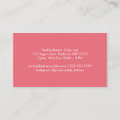 Bakery Watercolor Bread Bun Red Gingham Rustic 名刺 (裏面)