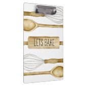Bakery Watercolor Utensils Kitchen Clipboard クリップボード (右)