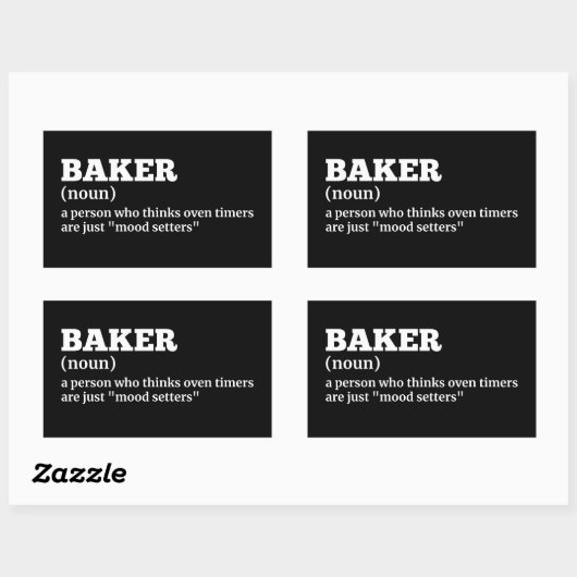 Bakery Worker Funny Definition Sticker 長方形シール (シート)