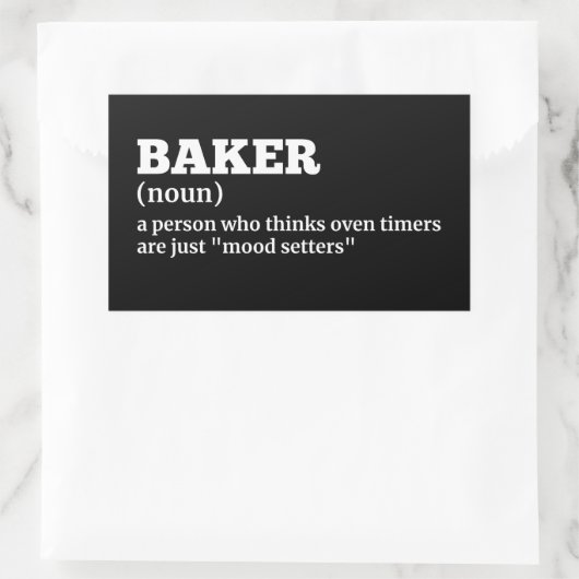 Bakery Worker Funny Definition Sticker 長方形シール (バッグ)