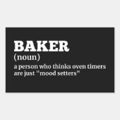 Bakery Worker Funny Definition Sticker 長方形シール (正面)