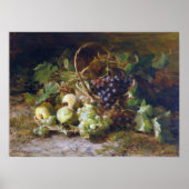 Bakhuyzen – ブドウと梨とフルーツはまだ生活 ポスター (正面)