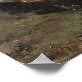 Bakhuyzen – 白いブドウの籐のバスケット ポスター (角)