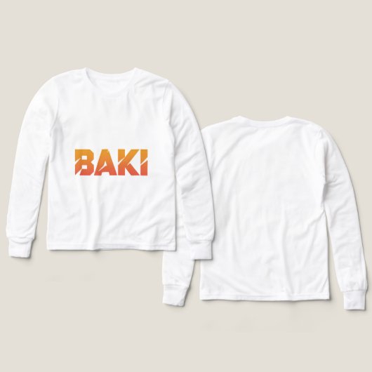Baki Sunset Gradient Action Anime Typography (デザイン 正面&背面)
