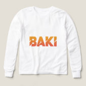 Baki Sunset Gradient Action Anime Typography (デザイン正面)
