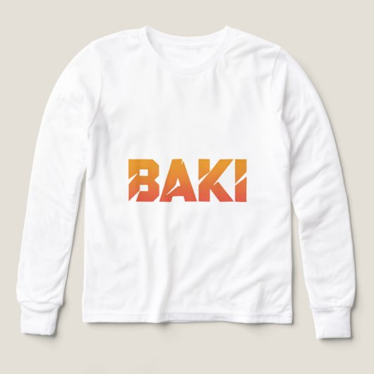 Baki Sunset Gradient Action Anime Typography (デザイン正面)